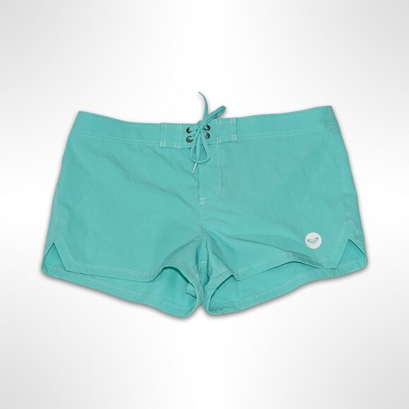Roxy Teal Lace-Up Boardshorts Women's Small - NWOT - Picture 1 of 6